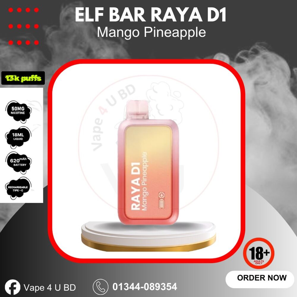Elfbar RAYA D1 13,000 Puffs – Mango Pineapple