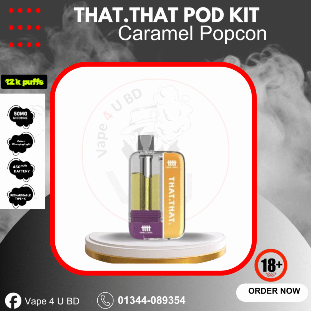 That That Caramel Popcorn 12K Puffs Full Kit Disposable Vape