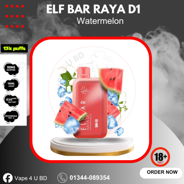 Elf Bar Raya D1 13000puffs- Watermelon