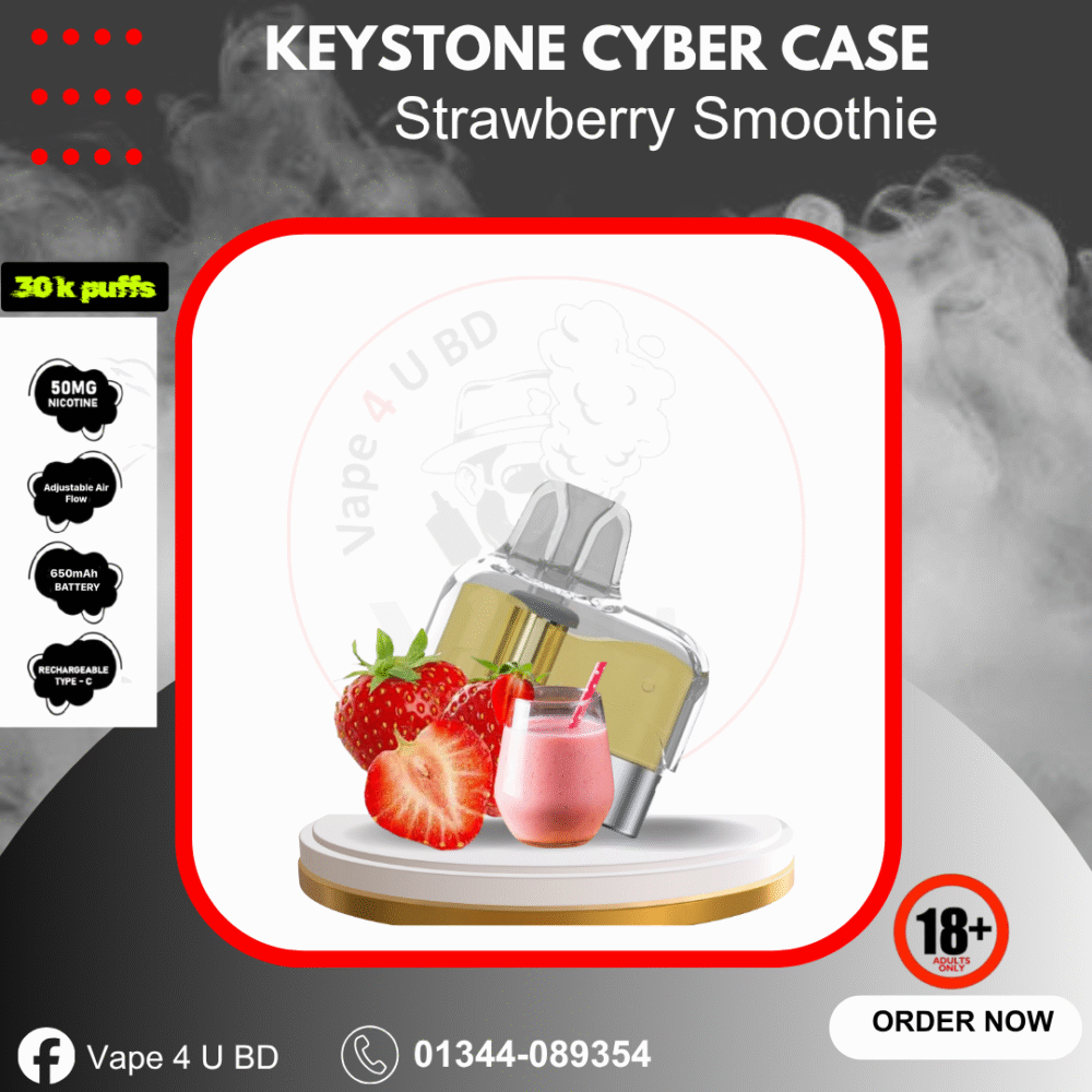 Cyber Case 30000 Puff Cartridge Strawberry Smoothie