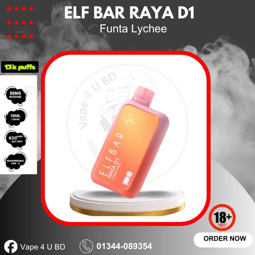 Elf Bar Raya D1 13000puffs- Lychee Funta