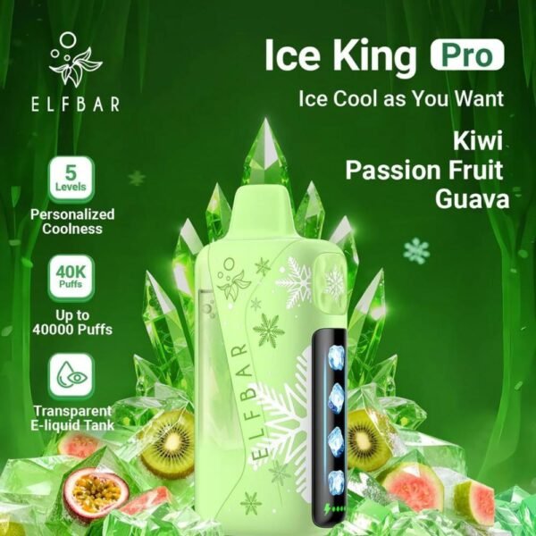 Elfbar Ice King Pro Kiwi Passion Fruit Guava 40k Puffs